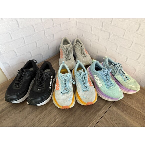 Hoka One One Shoes - LOT of 4 PAIRS - Hoka Bondi Womens Sneakers 8.5 wide / 8 1/2 Wide - used